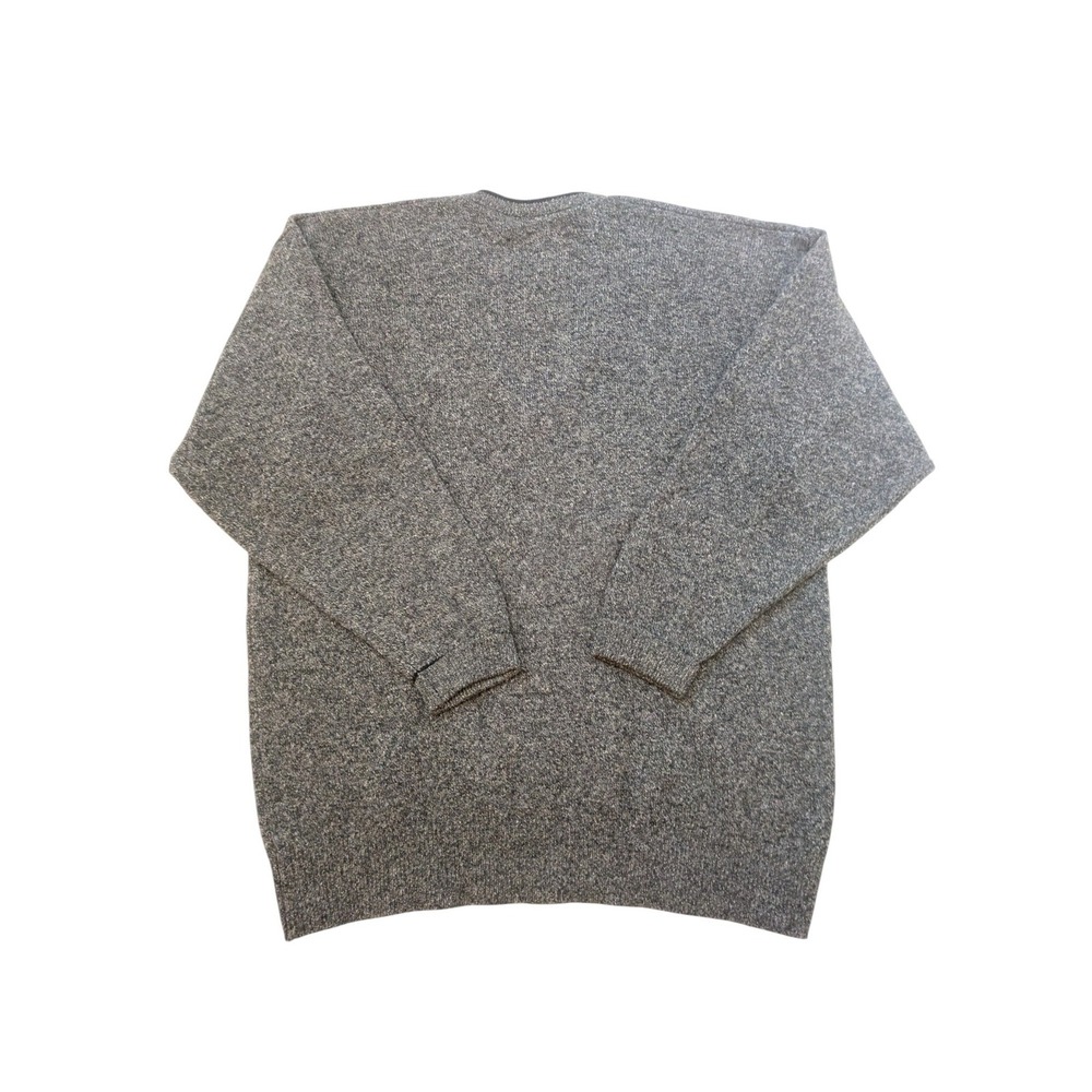 Vintage Jaeger Sweaterβ Men's L Lambswool Gray Argyle V-Neck Scotland Warm - Picture 11 of 11